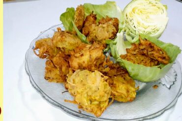 Crispy Cabbage Pakora Fry Recipe 🔵 Easy tea time snacks with less ingredients - Food Desk