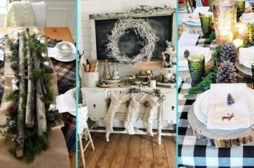 ❤DIY Shabby chic style Rustic Christmas Dining Table decor Ideas❤|Dining room decor| Flamingo Mango|