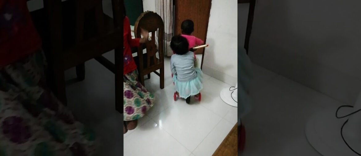 Mahir was cycling in the dining room 😍😍😍