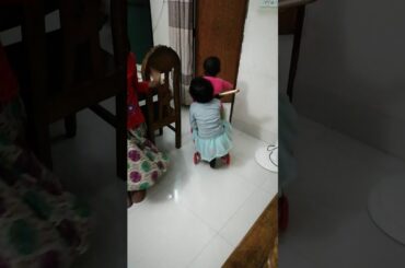 Mahir was cycling in the dining room 😍😍😍