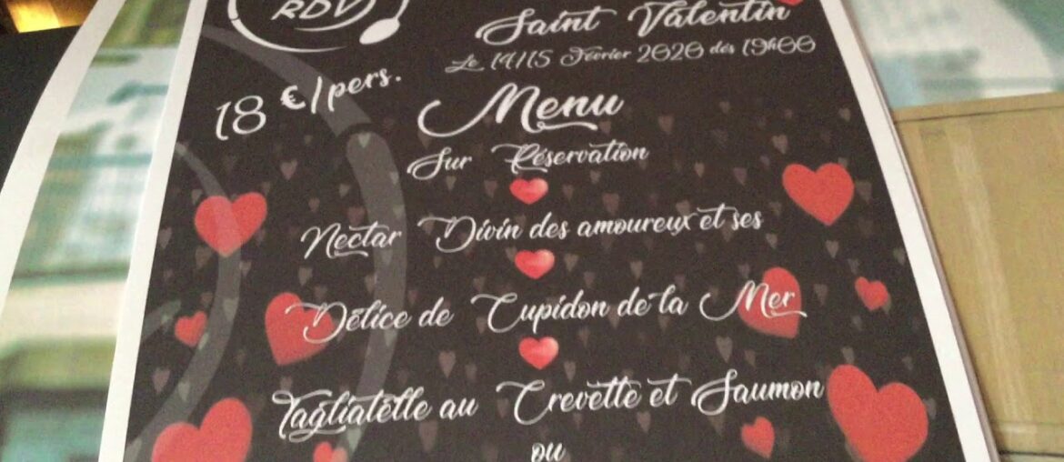 Bar Au RDV Valentines posters coming off the printer