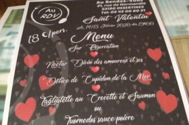 Bar Au RDV Valentines posters coming off the printer