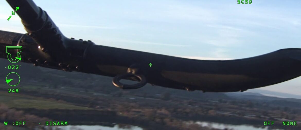 Aerial footage of the wine spill at the Russian River