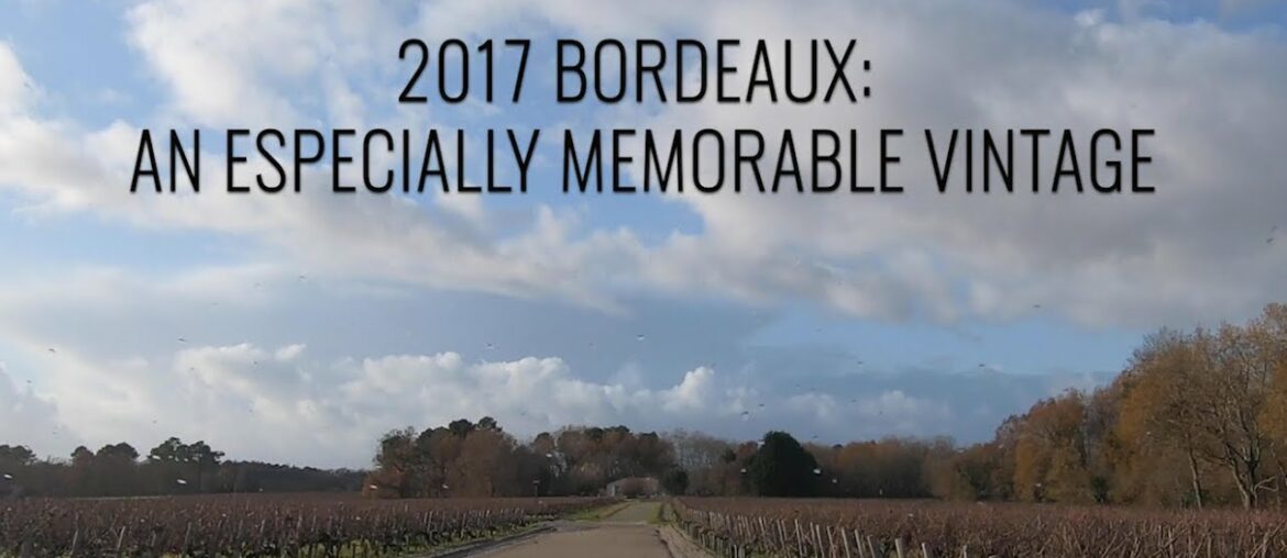 2017 BORDEAUX: AN ESPECIALLY MEMORABLE VINTAGE 2017 BORDEAUX: AN ESPECIALLY MEMORABLE VINTAGE