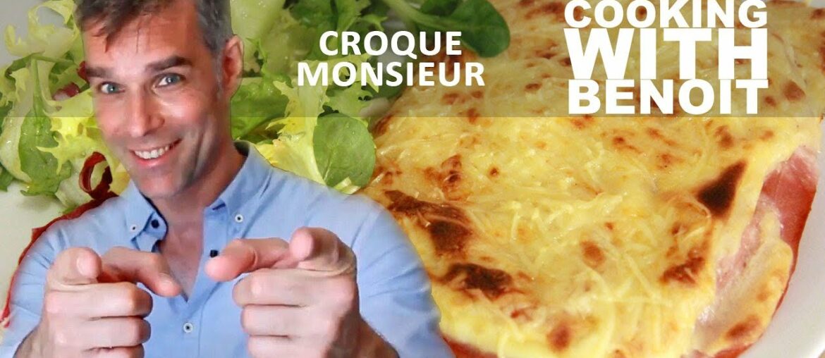 French grilled cheese sandwich : Croque Monsieur with white sauce French grilled cheese sandwich : Croque Monsieur with white sauce