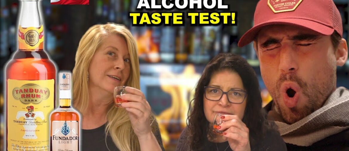 Canadians Taste Filipino Alcohol for the First Time!!  (Tanduay, Fundador, Fighter Wine)