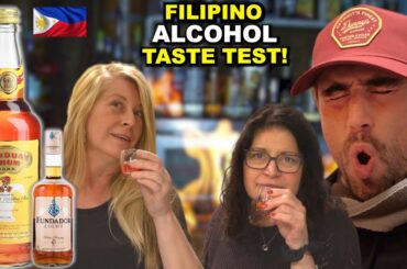 Canadians Taste Filipino Alcohol for the First Time!!  (Tanduay, Fundador, Fighter Wine)