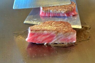 French cuisine Kagoshima A5 wagyu steak lunch | teppanyaki in Japan