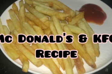 French fries| Chips|3 steps|KFC & Mc Donald's recipe| #ROOPAGOWLE