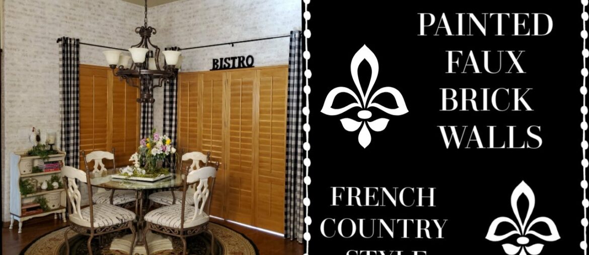 DIY PAINTED FAUX BRICK WALLS - FRENCH COUNTRY FARMHOUSE KITCHEN- BIRTHDAY DINNER AT THE MELTING POT