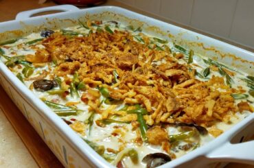 Green Bean Casserole Recipe (Mushroom Cream Sauce Recipe) | How to make GREEN BEAN CASSEROLE