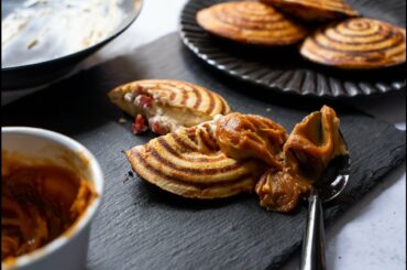 Bacon & Banana French Toast Jaffle with Peanut Butter Sauce