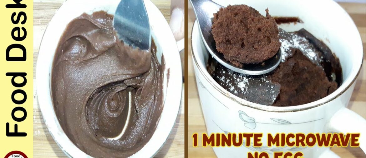 1 Minute Chocolate Mug Cake Recipe in Microwave Oven 🔵 Eggless Mug Cake Recipe by Food Desk 1 Minute Chocolate Mug Cake Recipe in Microwave Oven 🔵 Eggless Mug Cake Recipe by Food Desk