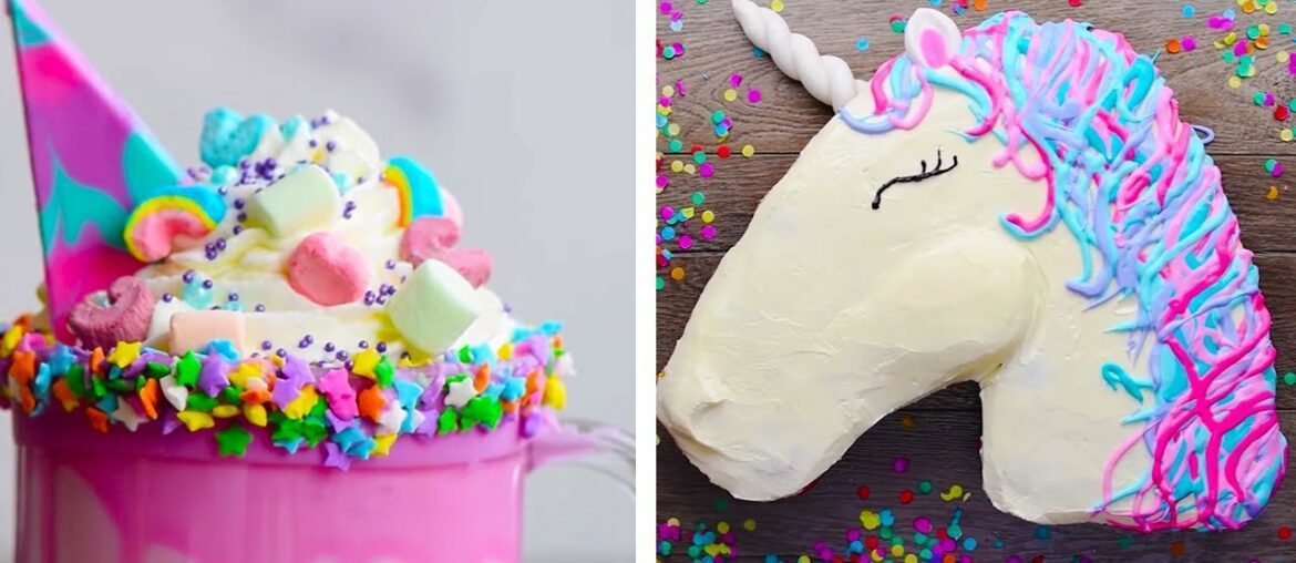 10 Amazing Unicorn Themed Dessert Recipes | DIY Homemade Unicorn Buttercream Cupcakes by So Yummy 10 Amazing Unicorn Themed Dessert Recipes | DIY Homemade Unicorn Buttercream Cupcakes by So Yummy