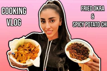 Quick Fried Potato Chips and Okra Recipe