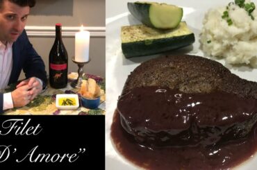 ROMANTIC Filet Mignon w/ Truffle Mashed Potatoes & Roasted Zucchini | VALENTINE'S COOKING SPECIAL