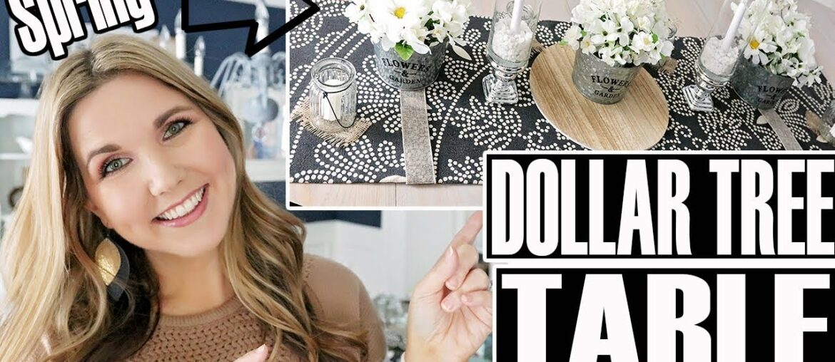 DOLLAR TREE DINING ROOM TABLE DECOR – DIY SPRING CENTERPIECE DOLLAR TREE DINING ROOM TABLE DECOR - DIY SPRING CENTERPIECE