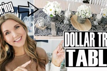 DOLLAR TREE DINING ROOM TABLE DECOR - DIY SPRING CENTERPIECE
