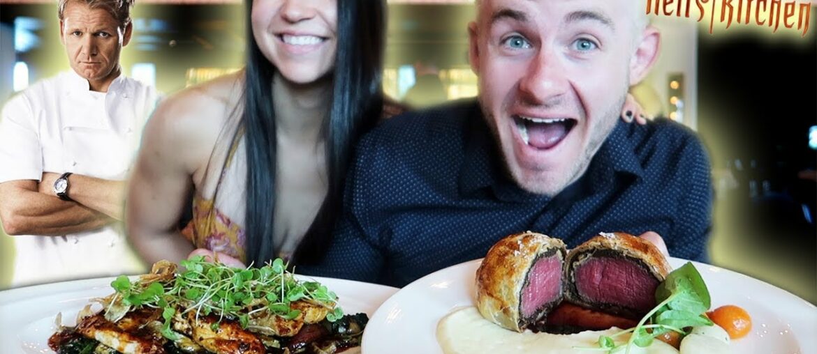 WE ATE AT GORDON RAMSAY'S "HELLS KITCHEN"! ($150 FINE DINING EXPERIENCE)