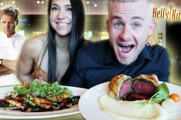 WE ATE AT GORDON RAMSAY'S "HELLS KITCHEN"! ($150 FINE DINING EXPERIENCE)
