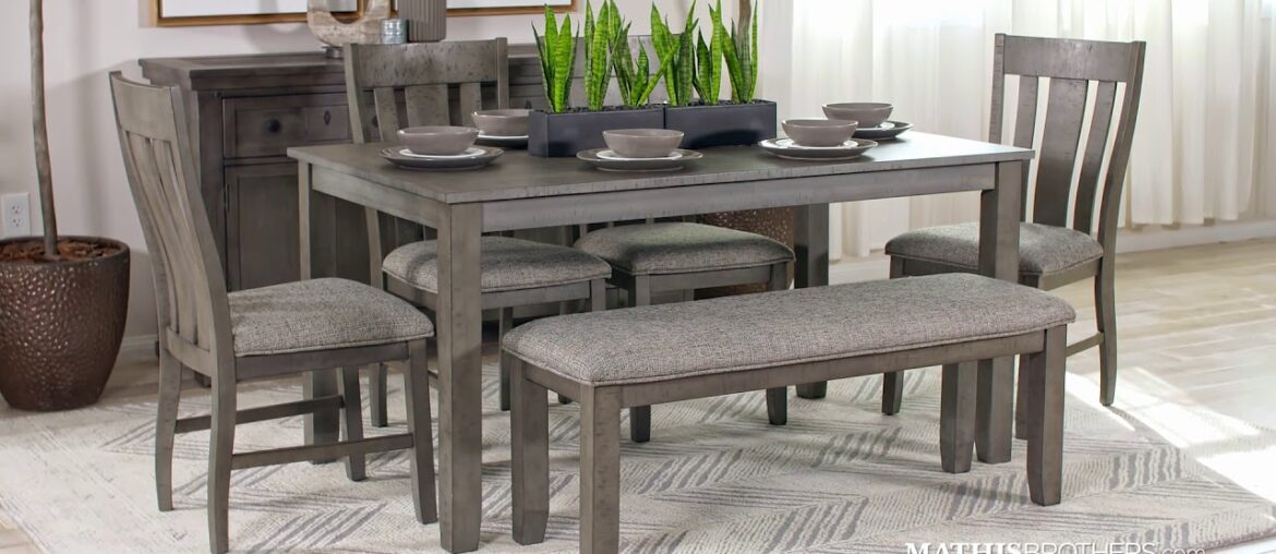 Lane Six-Piece Traditional Dining Set in Dark Gray Lane Six-Piece Traditional Dining Set in Dark Gray