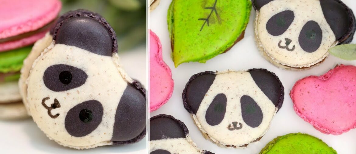 (EASY!!) How to Make Panda Macarons | French Macarons Recipe