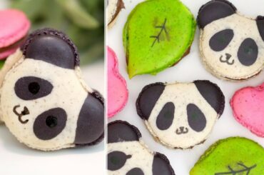 (EASY!!) How to Make Panda Macarons | French Macarons Recipe