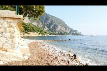 The beach of Eze sur Mer in French Riviera