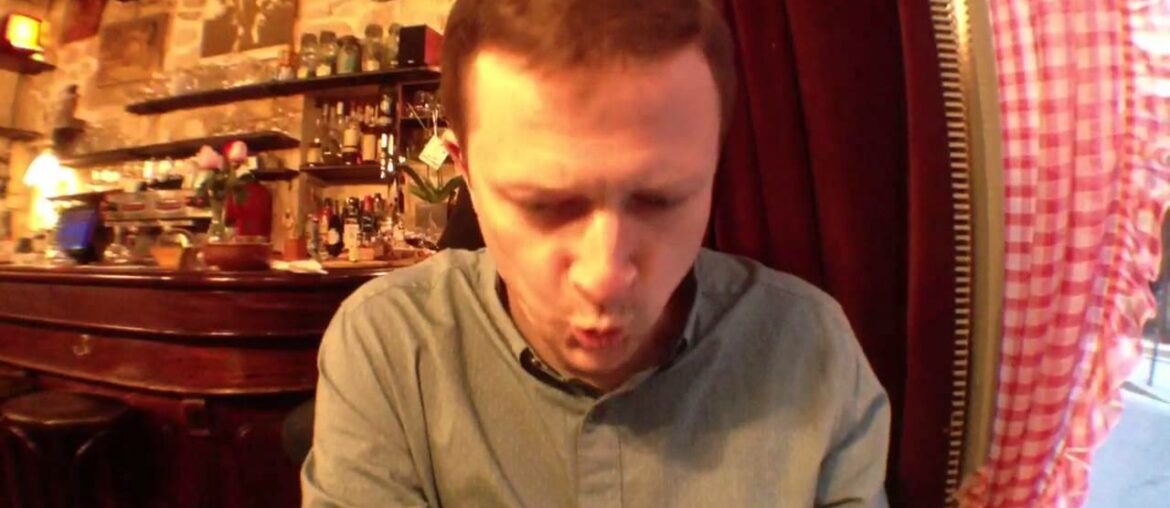 Drinking French wine.