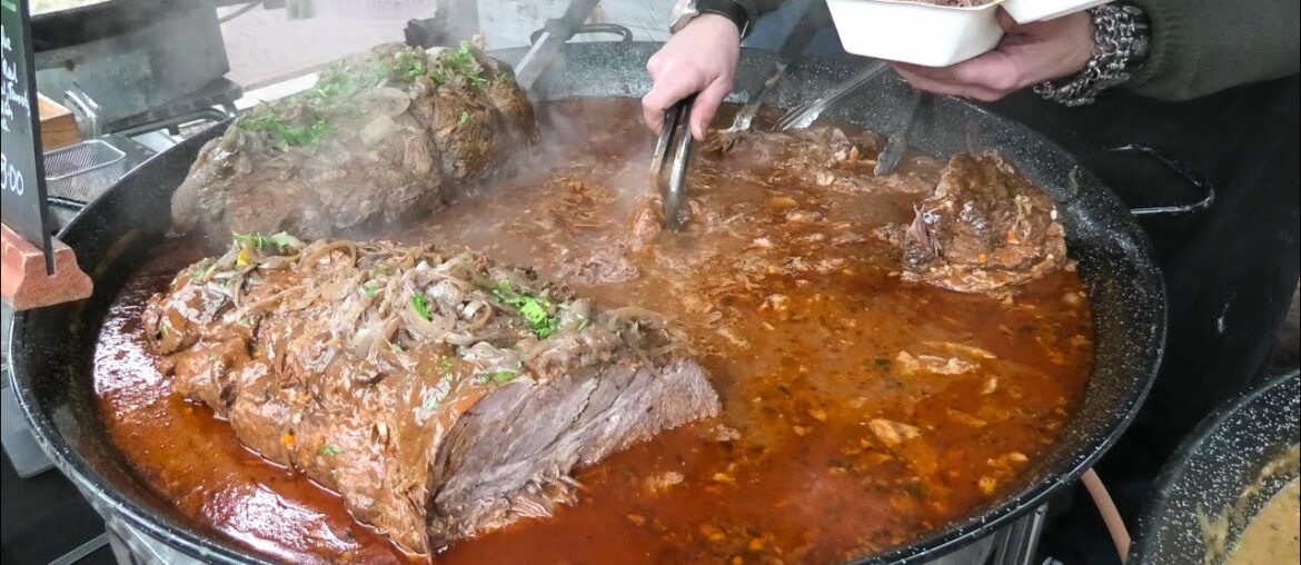 French Roasted Beef Confit. London Street Food from France