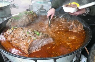 French Roasted Beef Confit. London Street Food from France