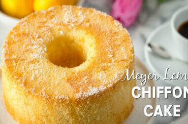 How To Make Meyer Lemon Chiffon Cake (Recipe) マイヤーレモンシフォンケーキの作り方（レシピ）