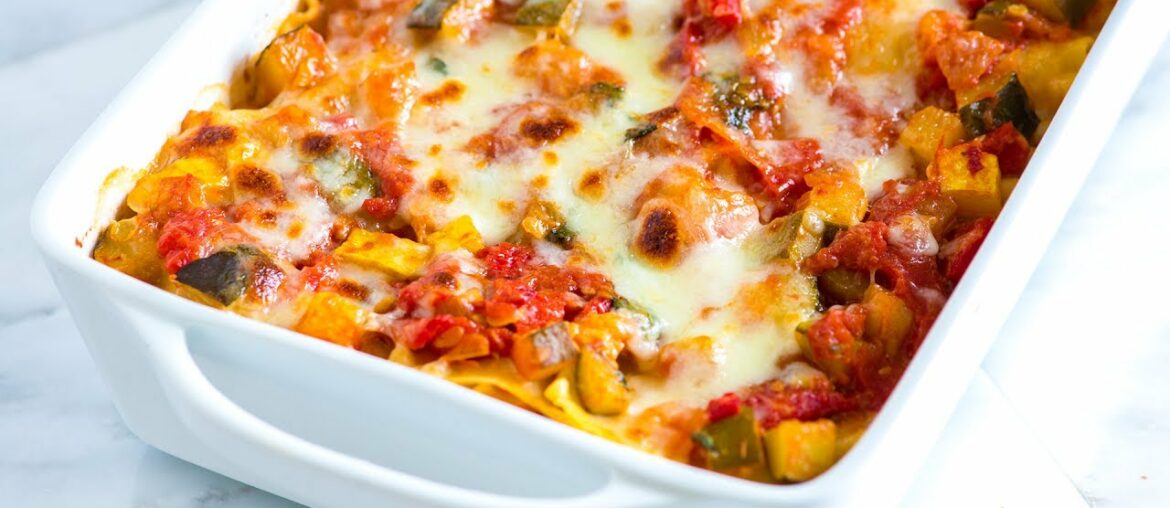 Easy Vegetable Lasagna Recipe - How to Make Fresh Vegetable Lasagna
