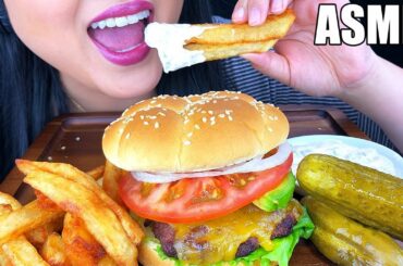 ASMR CHEESEBURGER & FRENCH FRIES *HOMEMADE* (Eating Sounds) Fries Dipping Sauce *RECIPE* | ASMR Phan