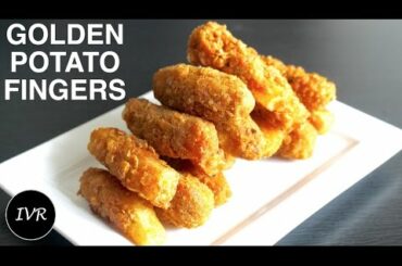 Crunchy Potato Fingers | Easy & Quick Snack Recipe | Homemade Crispy Potato Fingers Recipe
