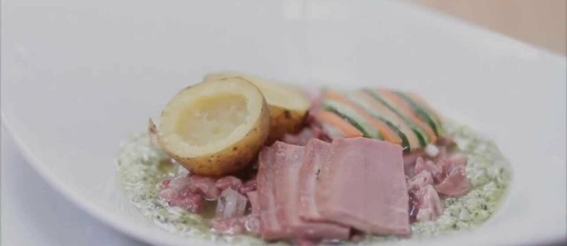 Braised Calf's Head Gribiche Sauce Hold Traditional French Revolution Recipe