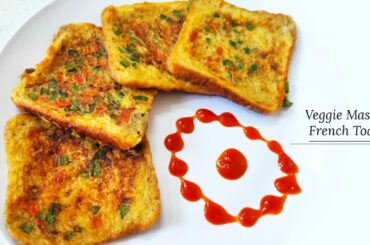 VEGGIE MASALA FRENCH TOAST |  FRENCH TOAST RECIPE | EASY BREAKFAST RECIPE | TASTE BURST