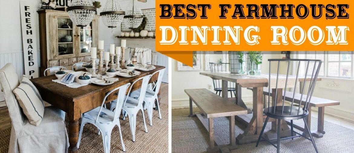 80+ Farmhouse Dining Room Design and Decor Ideas