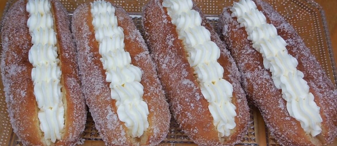 CREAM DOUGHNUTS RECIPE | HOMEMADE CREAM DOUGHNUTS CREAM DOUGHNUTS RECIPE | HOMEMADE CREAM DOUGHNUTS