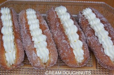 CREAM DOUGHNUTS RECIPE | HOMEMADE CREAM DOUGHNUTS
