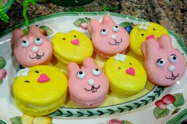 💖 Bunnies Rabbit French Macarons - RECIPE for Easter Bunny Tutorial by Mommy Is A Chef Episode 38