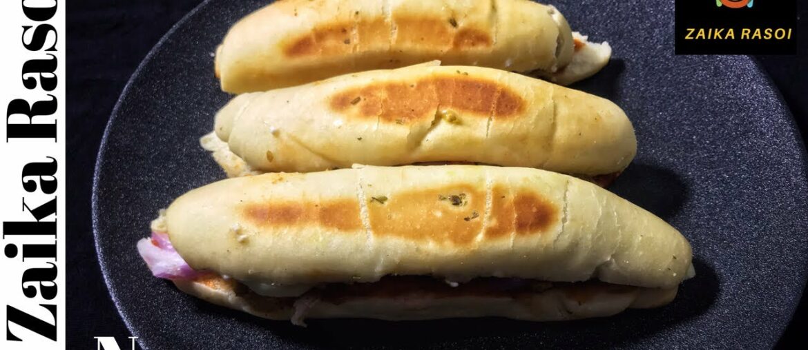 French Chicken Roll Sandwich Recipe Without Oven| No Oven French Bread Chicken Roll| Zaika Rasoi