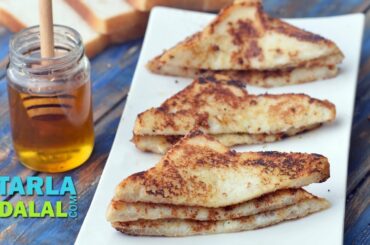 French Toast Recipe, Eggless French Toast by Tarla Dalal