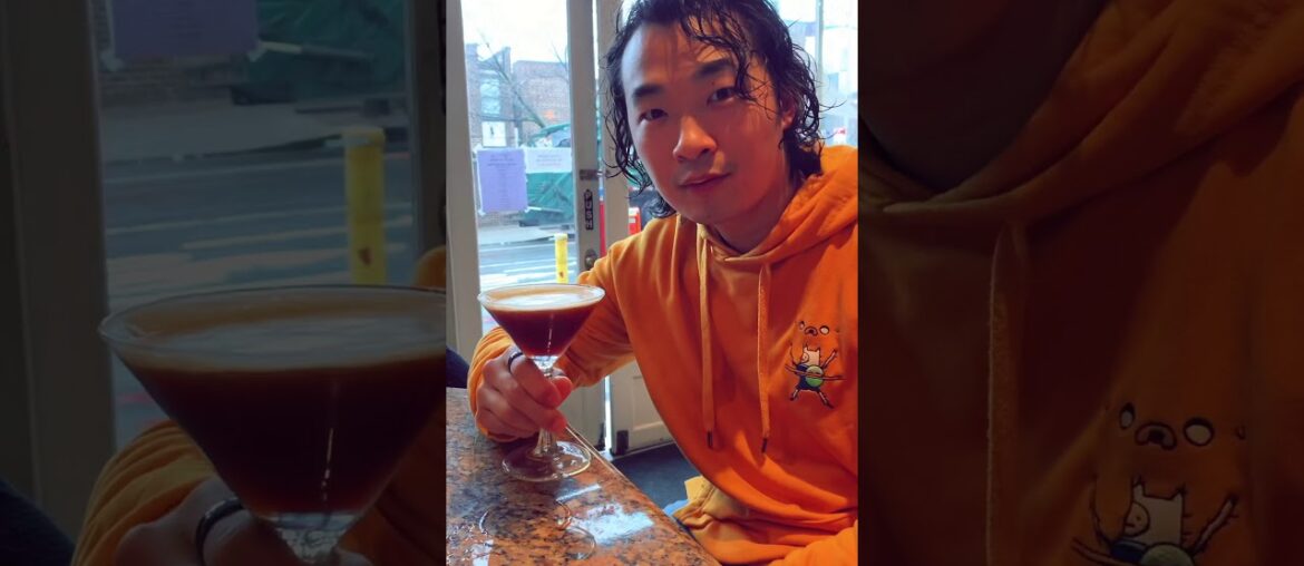 Espresso Martini in cozy French bar in Brooklyn