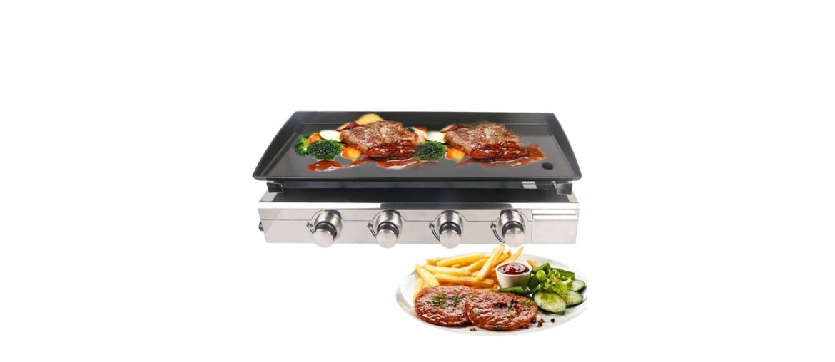 ⭐️ ITOP 4 Burners Gas Plancha BBQ Grills Outdoor Barbecue Tools Non-stick Cooking Hot Plates Heavy ⭐️ ITOP 4 Burners Gas Plancha BBQ Grills Outdoor Barbecue Tools Non-stick Cooking Hot Plates Heavy
