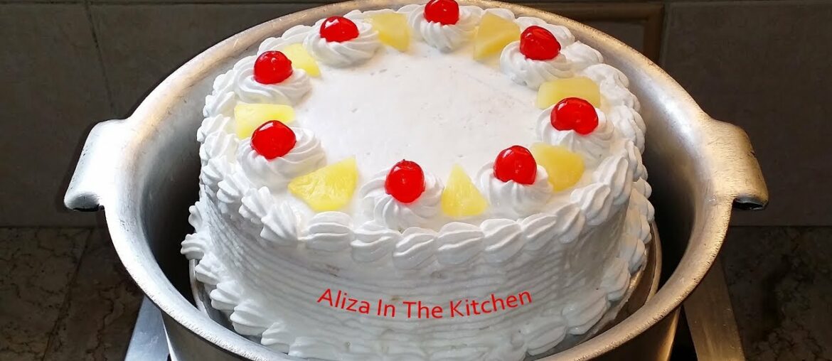 Pineapple Cake Recipe - Cake Recipe - No Oven Cake Recipe by Aliza In The Kitchen