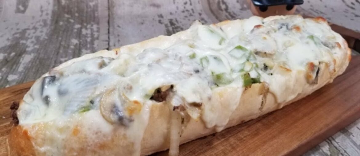 Philly Cheesesteak Stuffed French Bread Recipe, you need this!!