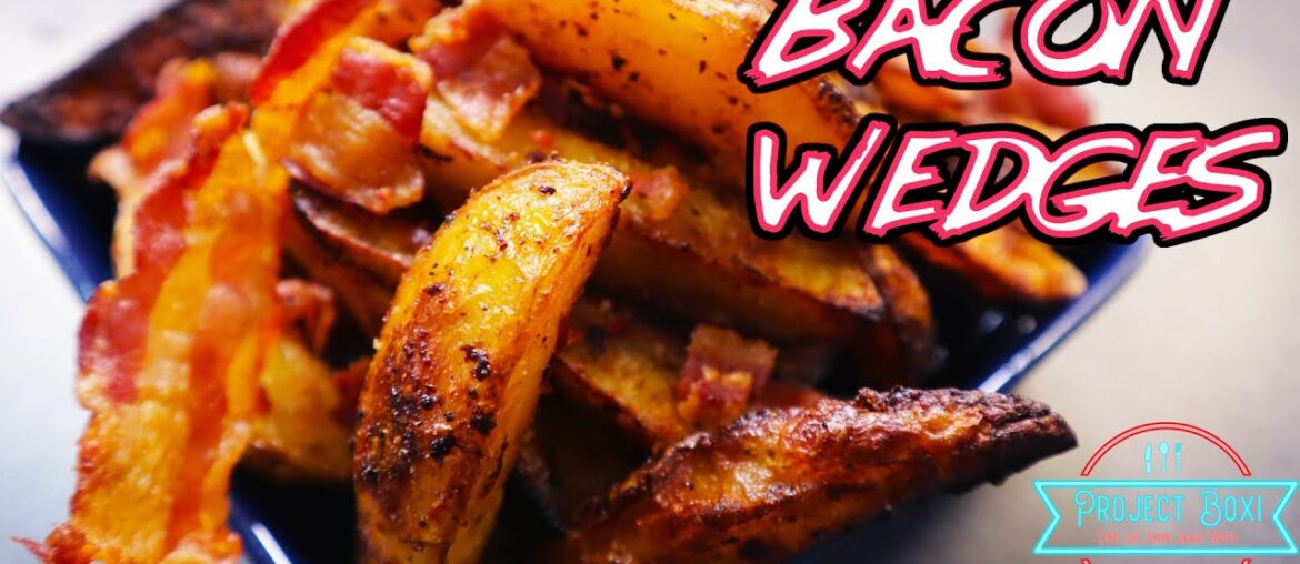 CRISPY Bacon POTATO Wedges |  Oven Roasted Recipe