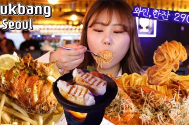 까니짱 야외먹방｜분위기 좋은 "오늘 와인한잔" 예술의 전당점에서 다양한 안주와 와인 마시고 왔어요!