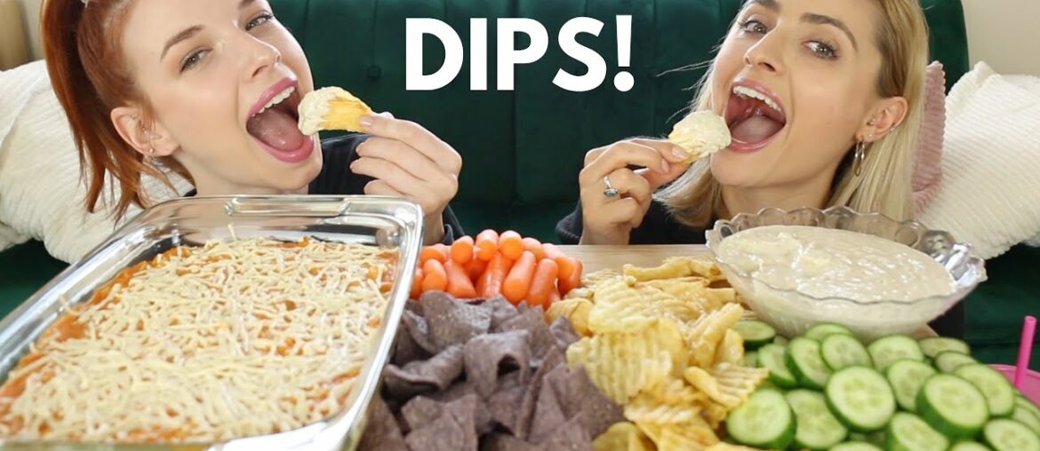 CHIPS AND DIPS MUKBANG (Buffalo Chicken & French Onion Dip)